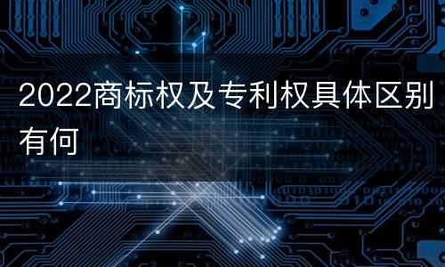 2022商标权及专利权具体区别有何