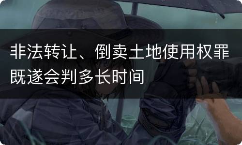 非法转让、倒卖土地使用权罪既遂会判多长时间