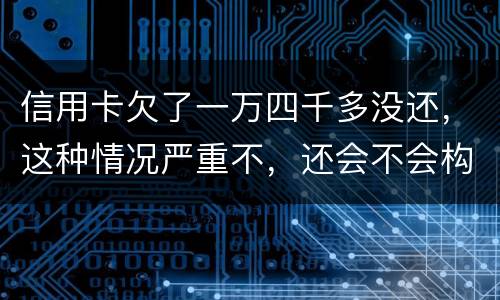 信用卡欠了一万四千多没还，这种情况严重不，还会不会构成信用卡诈骗