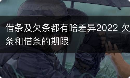 借条及欠条都有啥差异2022 欠条和借条的期限