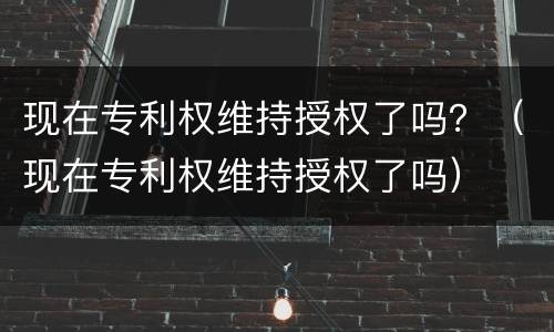 现在专利权维持授权了吗？（现在专利权维持授权了吗）