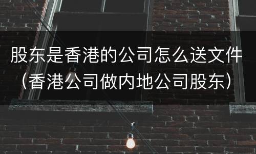 股东是香港的公司怎么送文件（香港公司做内地公司股东）