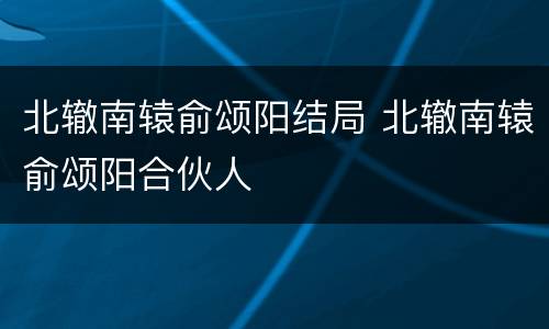 北辙南辕俞颂阳结局 北辙南辕俞颂阳合伙人