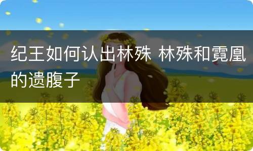 纪王如何认出林殊 林殊和霓凰的遗腹子