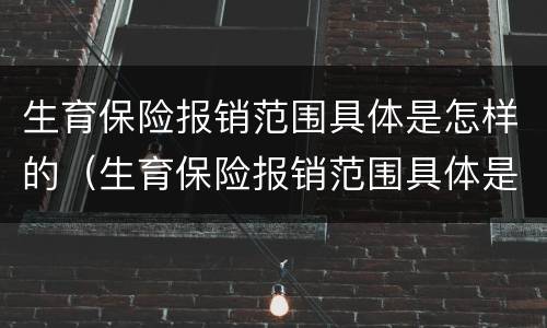 生育保险报销范围具体是怎样的（生育保险报销范围具体是怎样的内容）