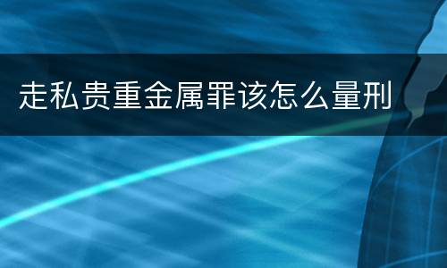 走私贵重金属罪该怎么量刑