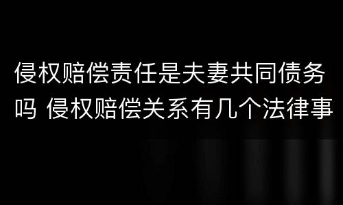 侵权赔偿责任是夫妻共同债务吗 侵权赔偿关系有几个法律事实